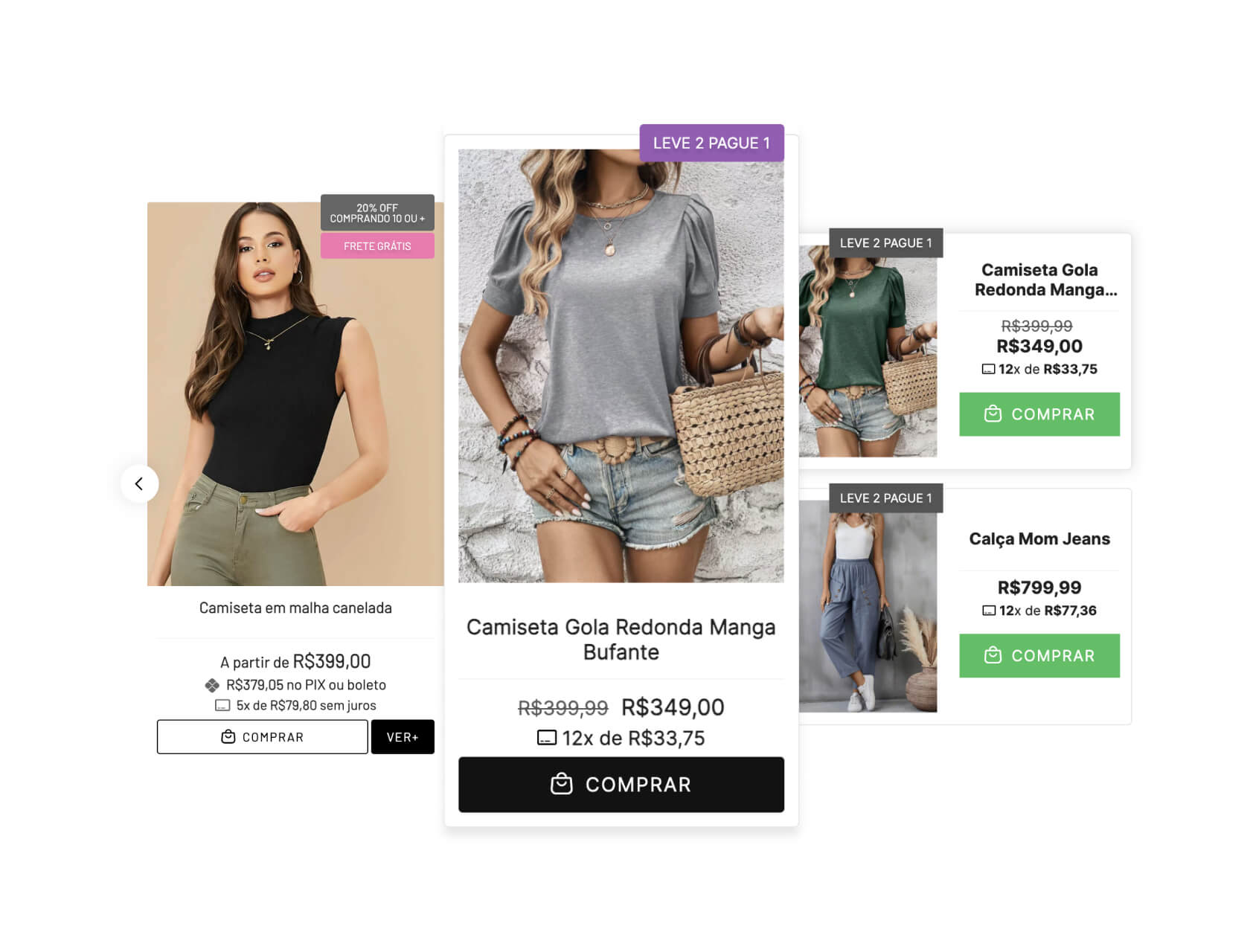 Mostre seus produtos como quiser