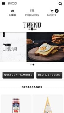 Plantillas de E commerce Tienda de Diseños Nube Trend