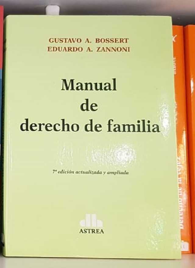 Manual De Derecho De Familia Autor Bossert Gustavo A Zannoni