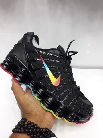 nike shox 12 molas colorido