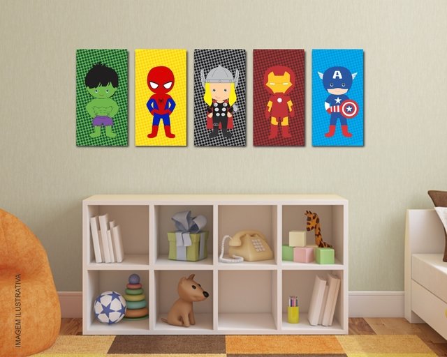 Quadros decorativos super heróis filme vingadores