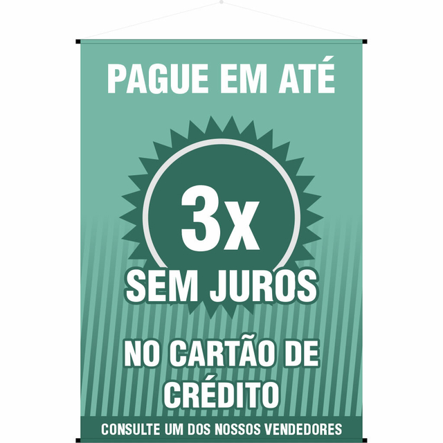 Banner Parcelamento Sem Juros No Cart O De Cr Dito Tons De Verde