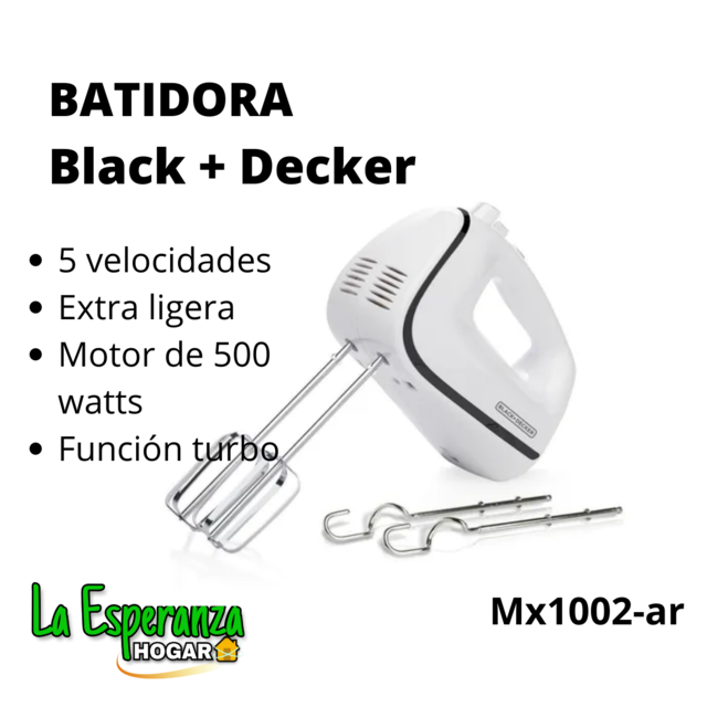 Batidora de mano Black & Deckert MX1002-AR 500w
