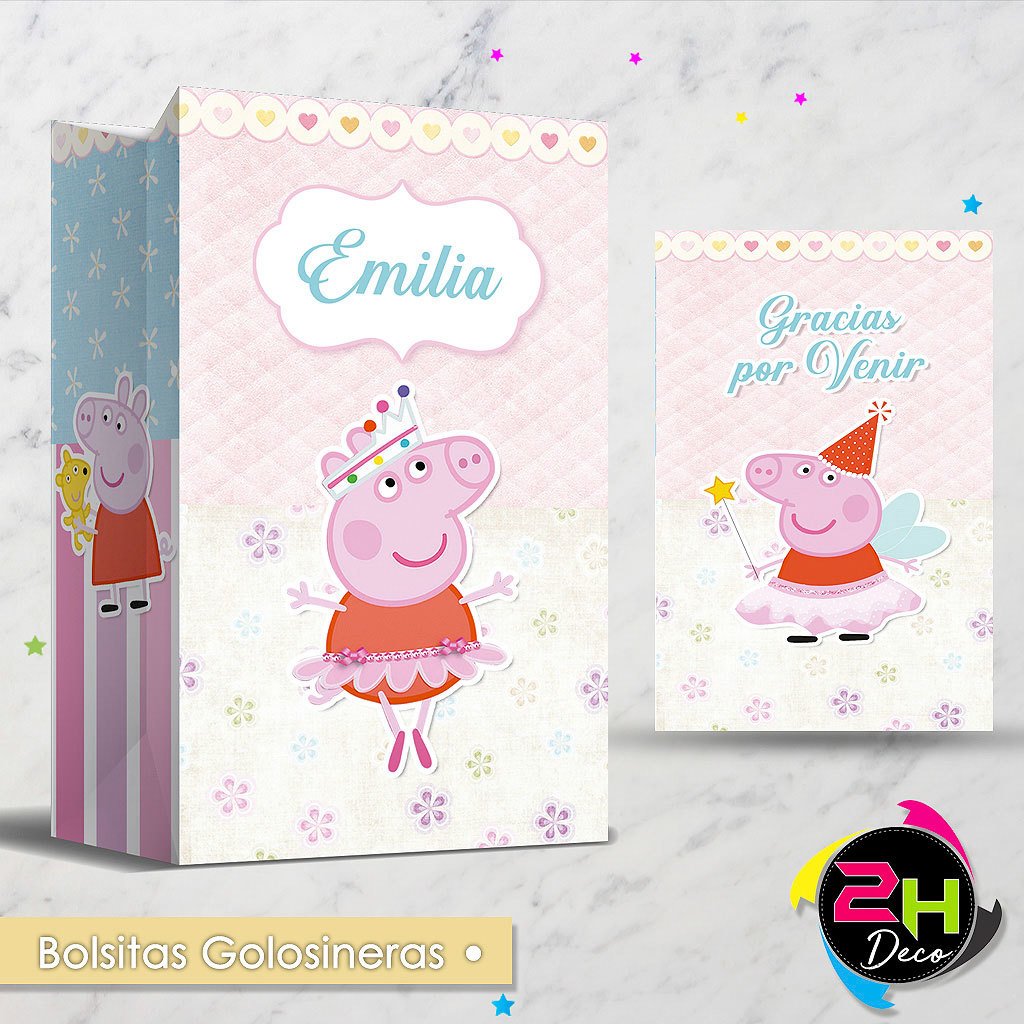 Bolsitas Personalizadas Peppa Pig Pack X 10