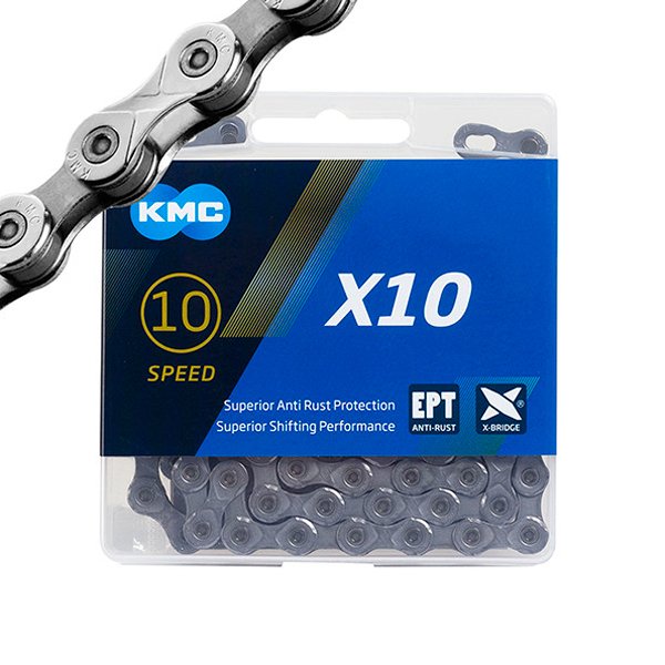 Cadena KMC X10 93 Silver 10 Velocidades 112