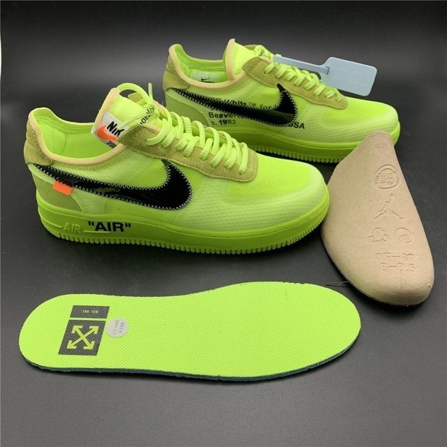 nike air force verde off white