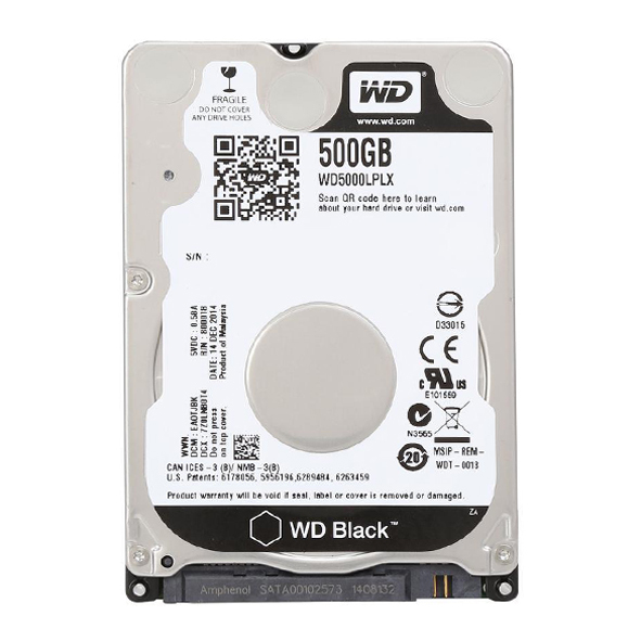 Disco Rígido Western Digital WD Black 500GB 7200Rpm 64MB