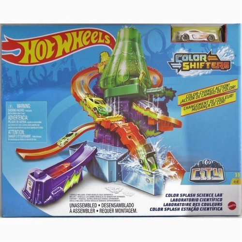 Estação Científica Hot Wheels Color Change - Mattel 