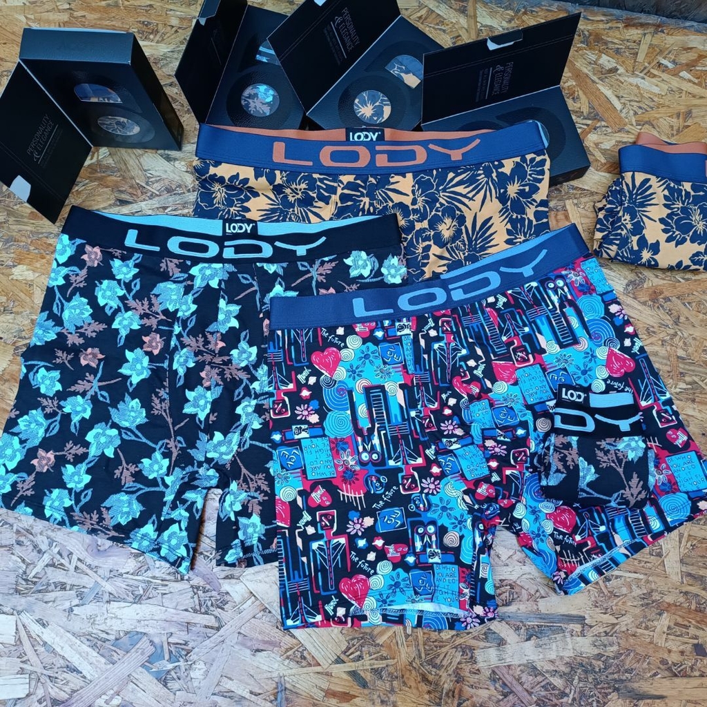 Boxer De Hombre De Algod N Y Lycra Estampado Linea Lody Art Ll