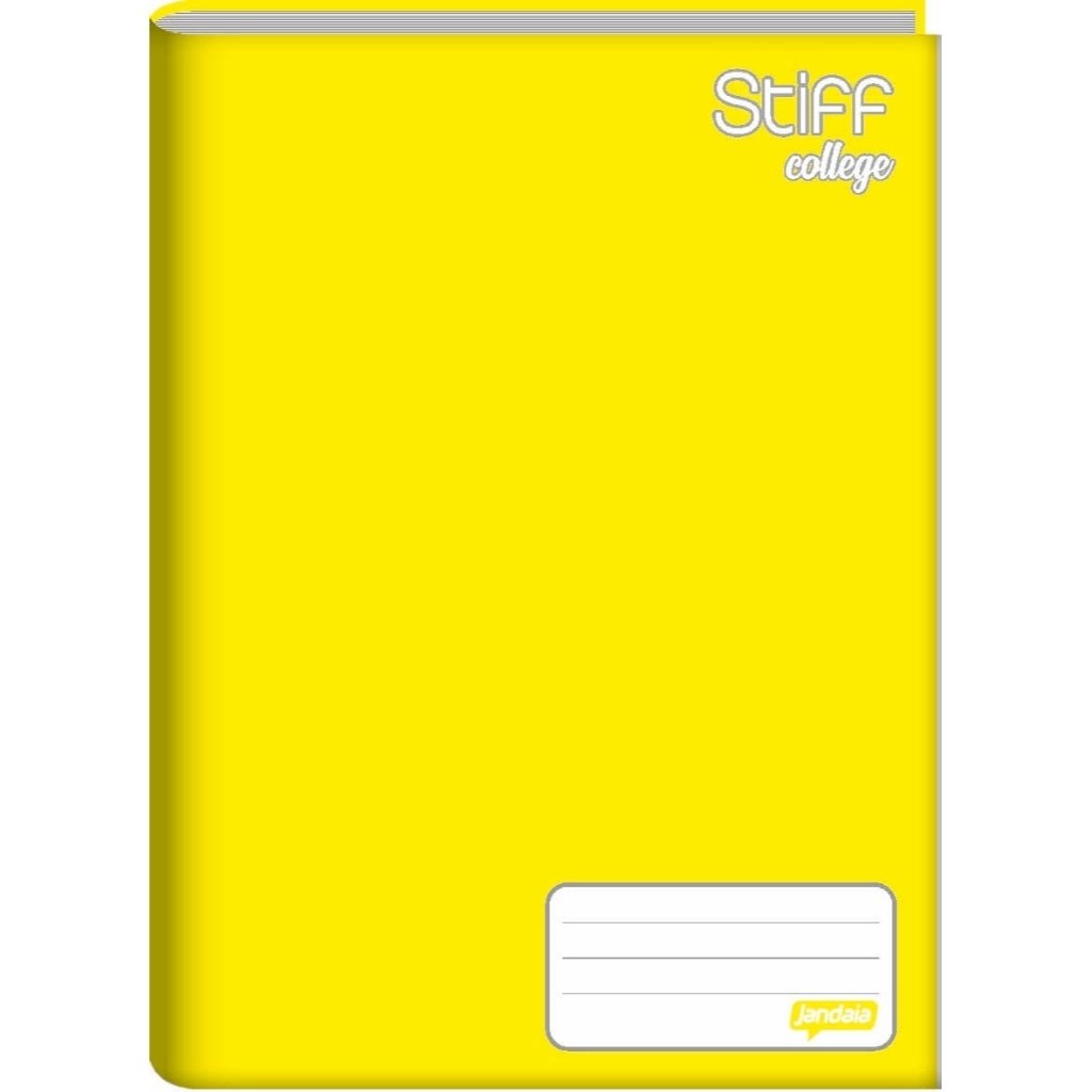 Caderno Brochura Capa Dura Fls Amarelo Jandaia