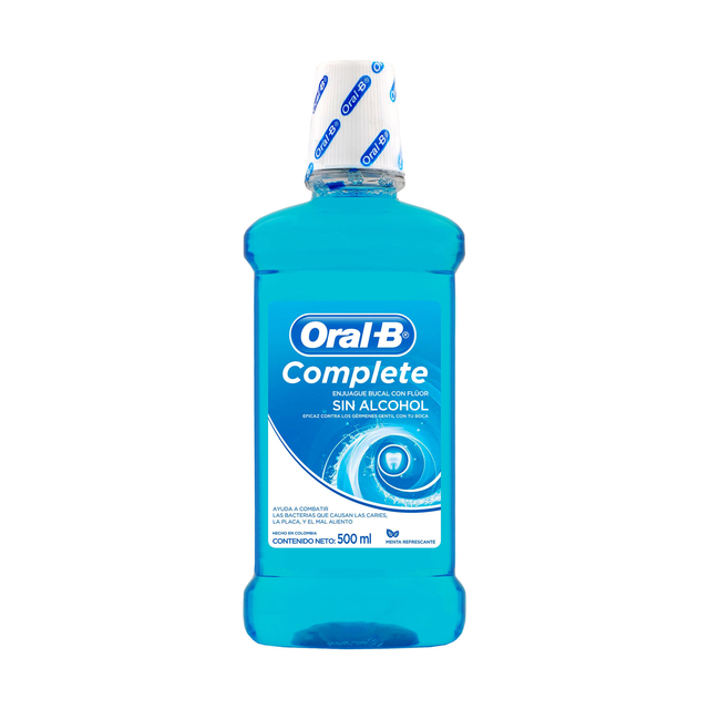 ORAL -B ENJUAGUE BUCAL COMPLETE MENTA REFRESCANTE X 500 ML