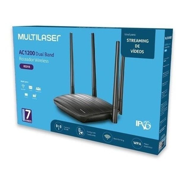 Roteador Wireless Dual Band AC1200 IPV6 p/ até 100MB Multi - RE018 -  Computadores e acessórios - Jardim Torrão de Ouro, São José dos Campos  1251470858