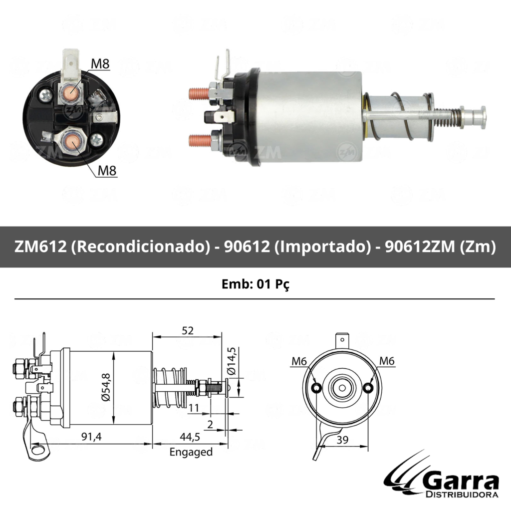 ZM612 AUTOMATICO DE PARTIDA LUCAS MASSEY FERGUSON