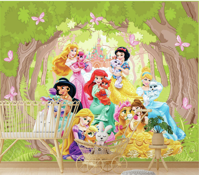 Vinil de parede 12 princesas da Disney