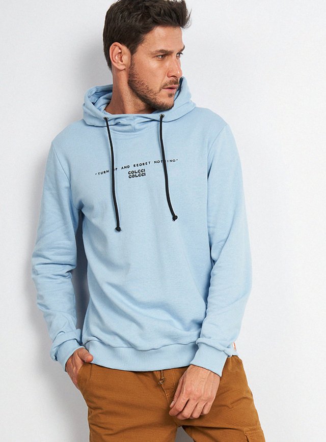 pale blue mens moletom com capuz