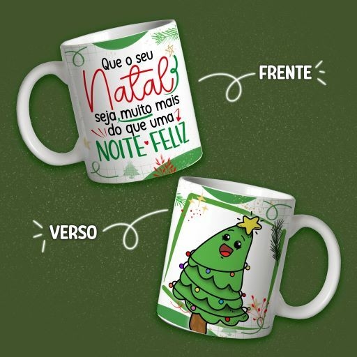 Caneca Ho Ho Ho Feliz Natal - Mai Personalizados