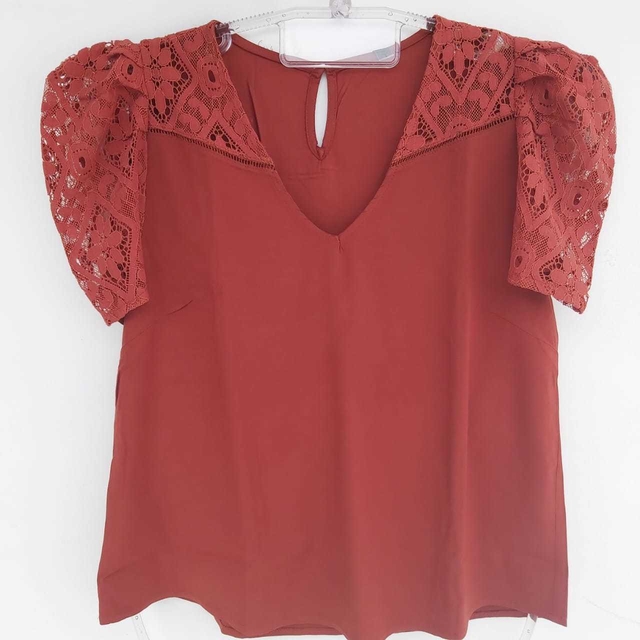 Blusa Feminina de Cotton Penteado Habana H31771-1001-P - Casa Mafra