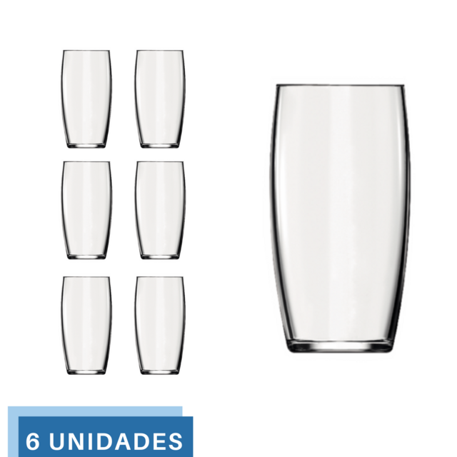 Jogo de Copos Nadir 300ml Oca com 6 Unidades Vidro