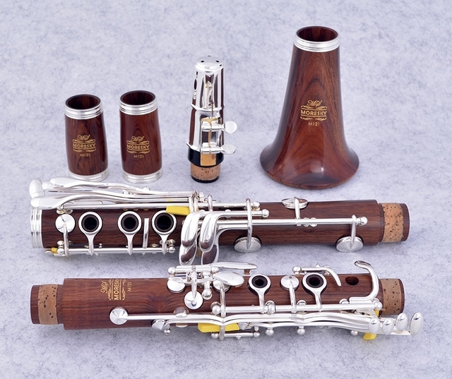 Clarinete Moresky 18 Chaves Madeira Vermelha