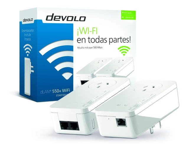 Recurso retirarse comunicación Repetidor Amplificador Wifi Devolo Dlan 550 Starter Kit Plc