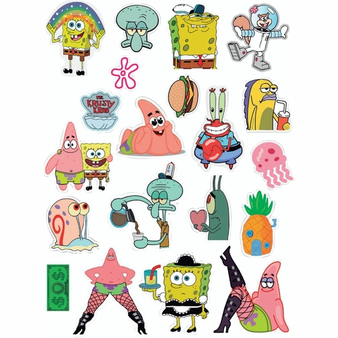 STICKERS WATERPROOF X20 BOB ESPONJA