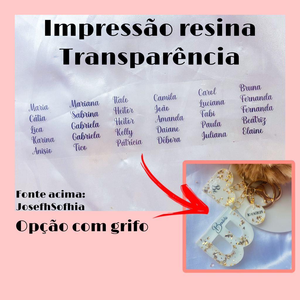 Impress O De Nomes Para Resina Transpar Ncia