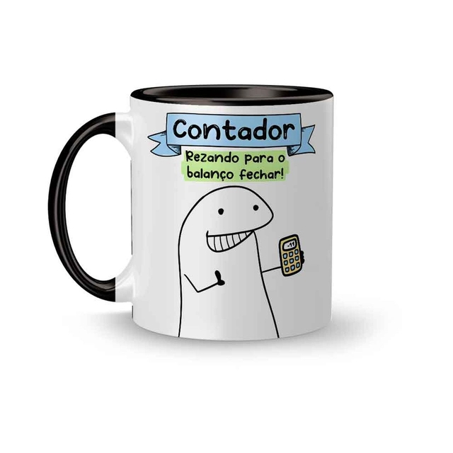 Caneca Personalizada Profiss Es Flork Contabilidade Contador Rezando