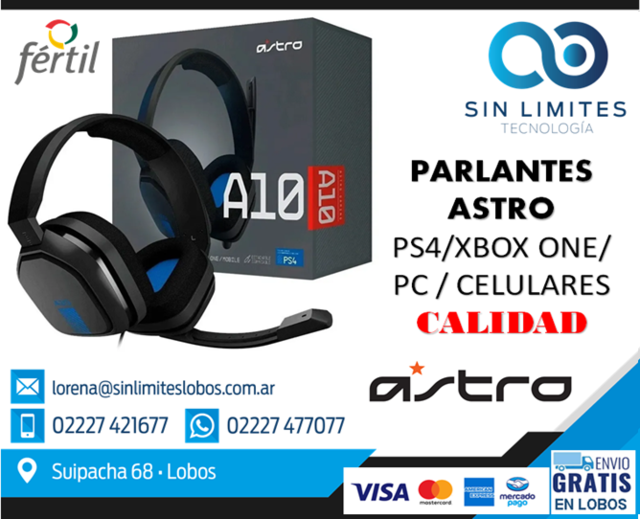 auriculares gamer astro a10 white y blue detalles