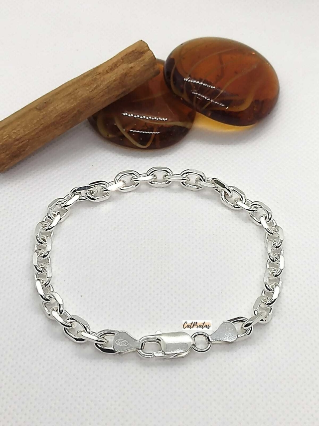 Pulseira Masculina Cartier Grossa Em Prata 925