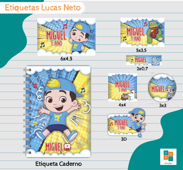 Arquivo digital Etiqueta Escolar - Luccas Neto