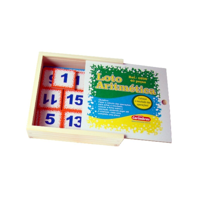 Jogo Loto Aritmético 50 Pç Madeira Raciocínio Matemática - Futura  Brinquedos Educativos
