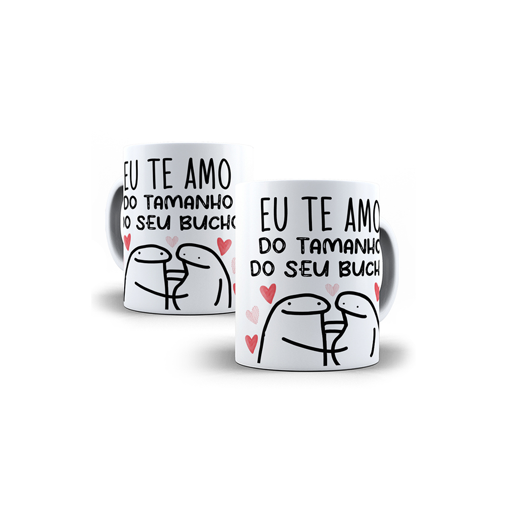 Caneca Flork Eu Te Amo Do Tamanho Do Seu Bucho