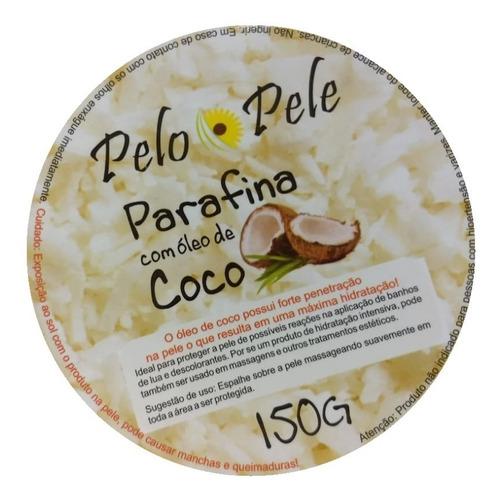 Parafina com Óleo de Coco Pelo e Pele 150g