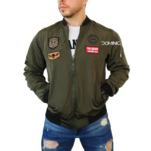 Campera Bomber Army Rompevientos - Dominic