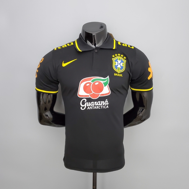 Camisa Brasileira Treino Patrocínios Torcedor Nike Masculina Preta