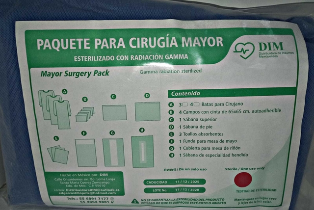 Paquete De Cirugia Mayor Esteril