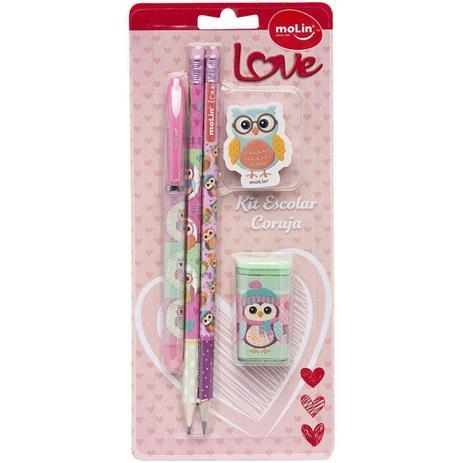 Kit De Papelaria Criativa Kawaii Fofa Lápis De Cor Caneta Marca Texto - Kit  Lapis De Cor Papelaria - Caneta Marca Texto - Magazine Luiza