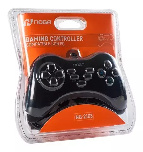 Mando gaming USB para PC, con cable. 12 botones, joysticks analógicos.