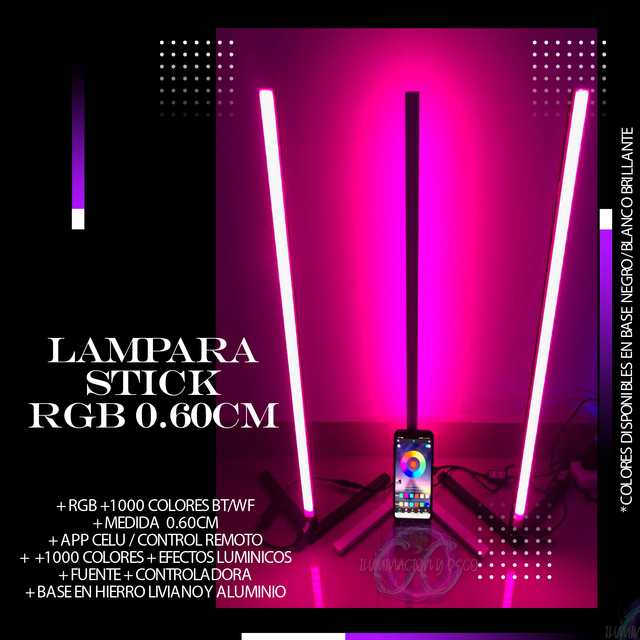 Fracción su Colaborar con Lampara Stick RGB 0,65 cm C/ App - Cciluminacionydeco