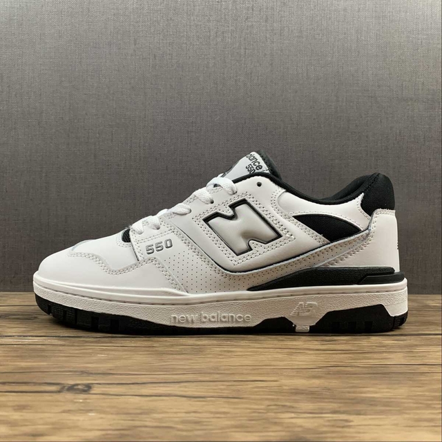 new balance 550 white with black