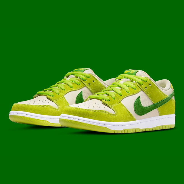 nike dunk green apple