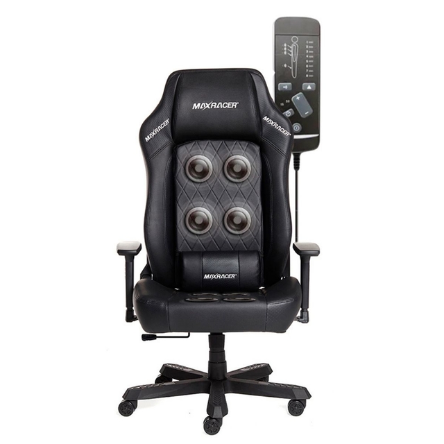 Cadeira Gamer Maxracer Bunker Massagem Smi Regen Preta