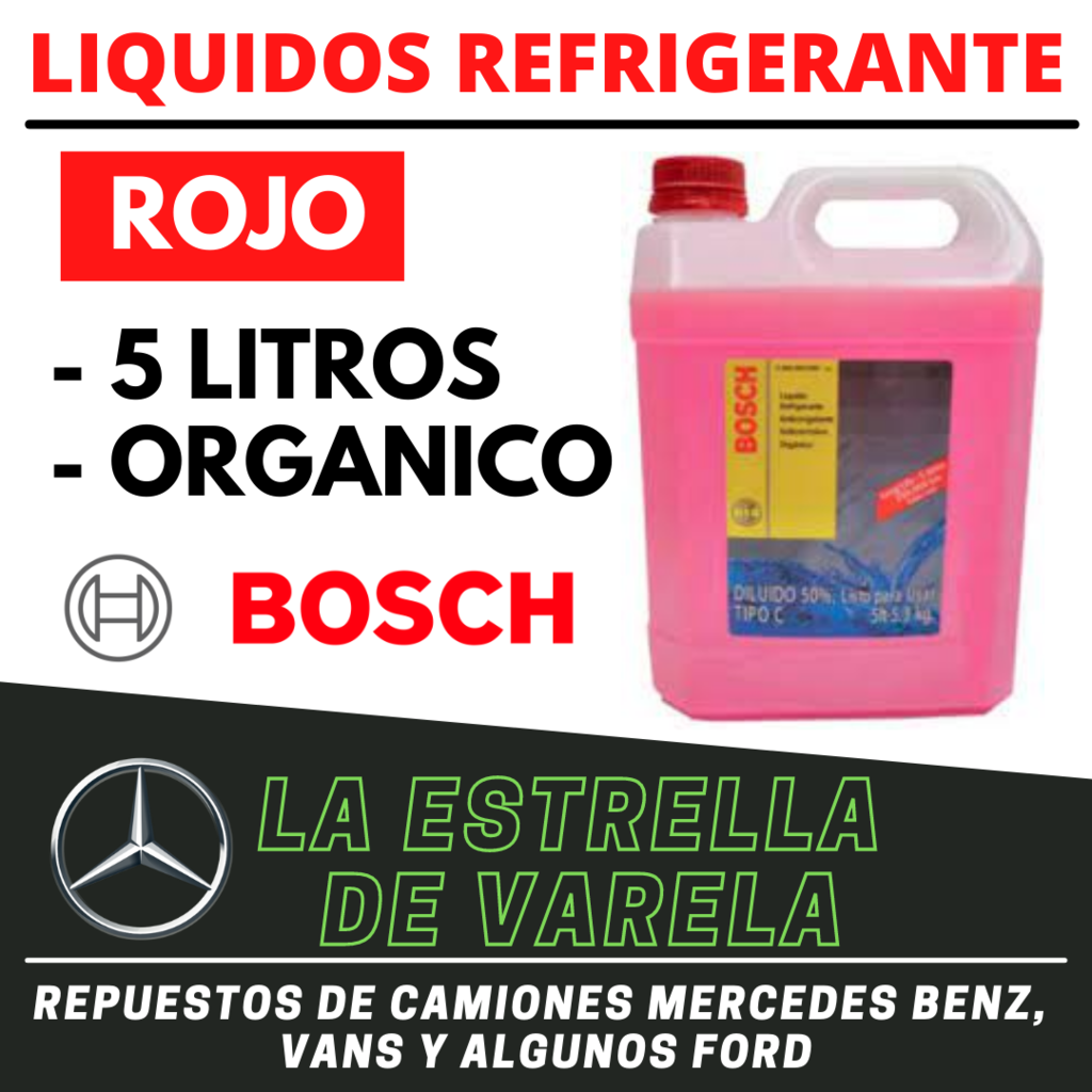 Liquido Refrigerante Bosch Organico Litros Rojo