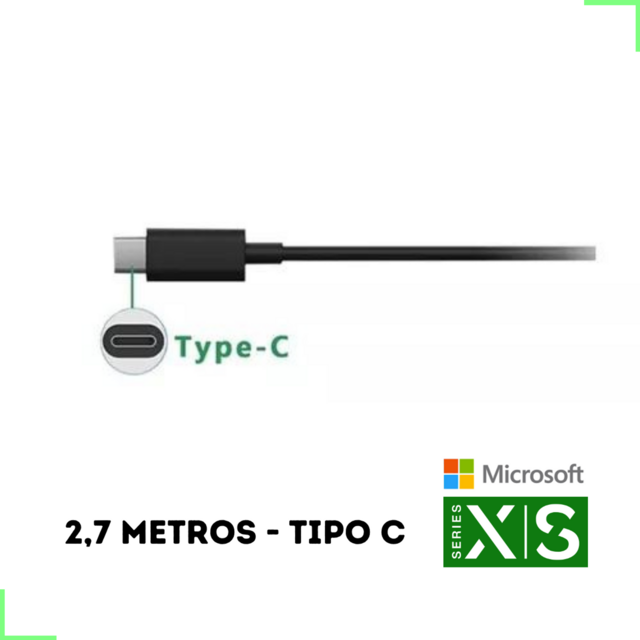 Cabo Carregador Tipo C Controle Ps5 Xbox Series 3 Metros