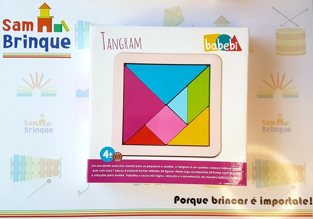 Jogo Tangram - Quebra-cabeça Madeira - Babebi