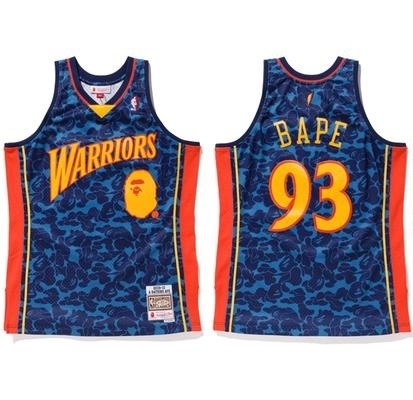 warriors bape shirt