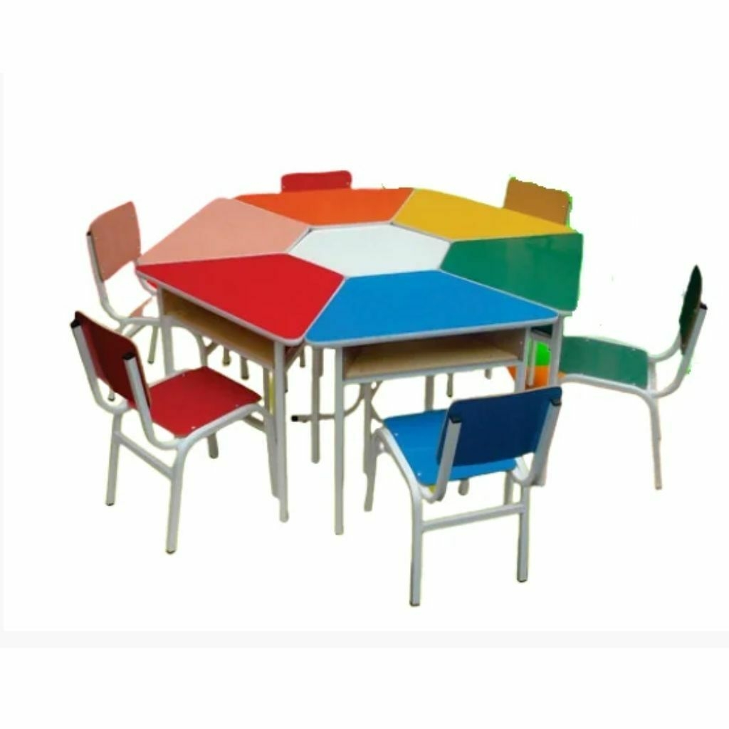 Cod Conjunto De Mesa Sextavada Infantil Cadeiras