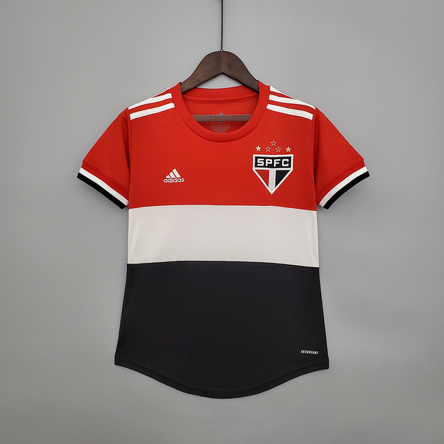 camisa spfc preta feminina