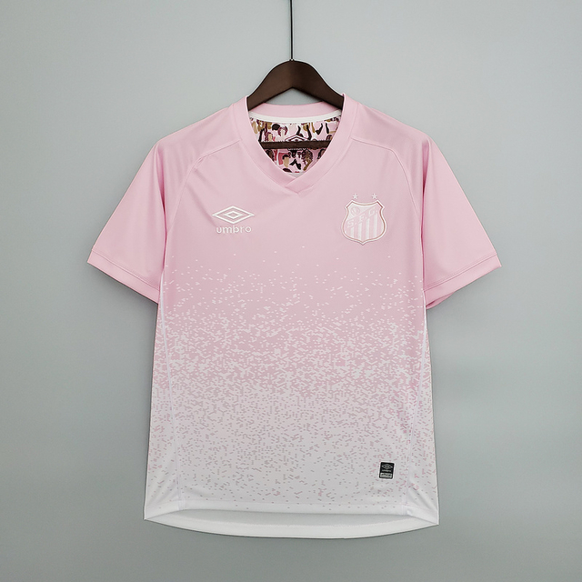 camisa santos rosa infantil