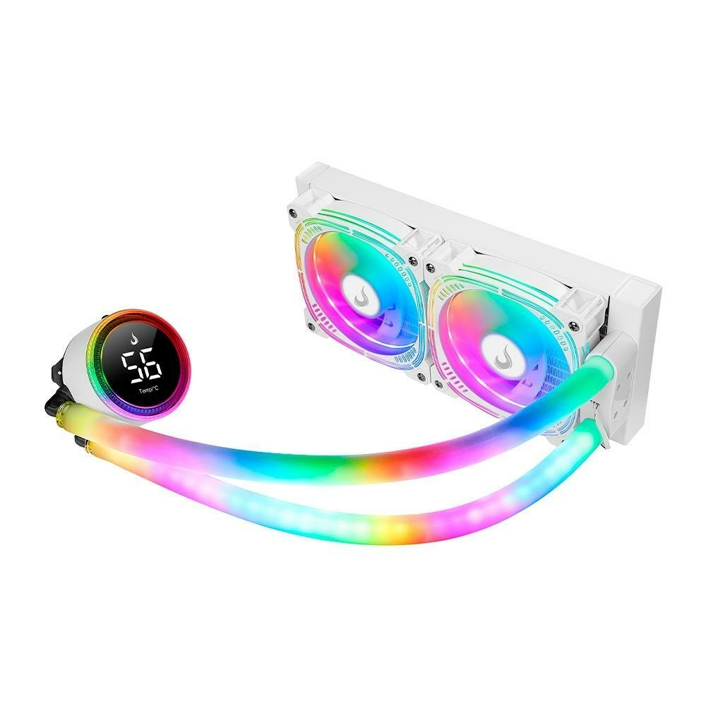 Water Cooler Gamer Rise Mode Aura Ice ARGB 240mm Intel E AMD White